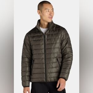 Big Chills Men Olive Puffer Large Jacket